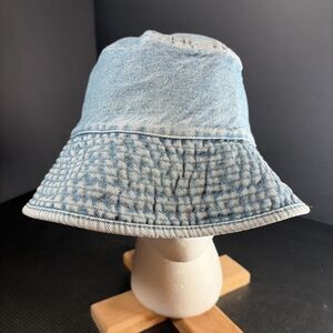 Vtg Eddie Bauer Blue Jean Cotton Denim Bucket Hat One Size